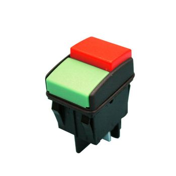 Outlet Dos Interruptores Unipolares A Pulsador Cuerpo Negro Y Techas Rojo Y Verde Electro Dh 11.414.i/nrv 8430552141333