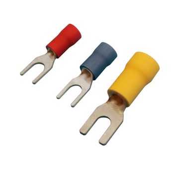 Pack De 100 Uds Terminales Fastom Horquilla 4.3 Mm. Para Cables De 4 A 6 Mm² Electro Dh Color Funda Amarillo 10.925/4.3/a 8430552143658