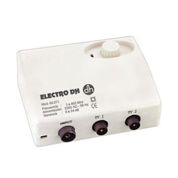 Amplificador De Antena Electro Dh, Para Tdt, Bajo Nivel De Ruido, Ajuste De Ganancia De 0 A 24 Db, Con Interruptor, 60.271