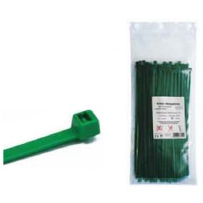 Brida De Nylon Verde 2,5 X 100 Mm 100 Piezas