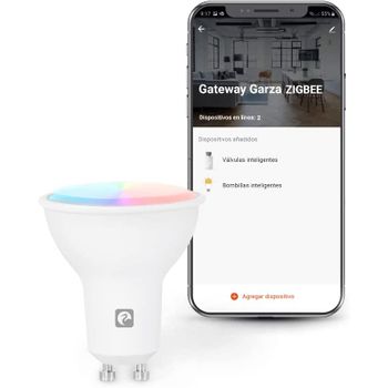 Bombilla Led Zigbee Dicroica Gu10, 4.5w (equivale A 40w De Incandescencia), Requiere Puente/bridge, Rgb + Cct, Intensidad Regulable, Programable, Control Por Voz Y App, Alexa/google