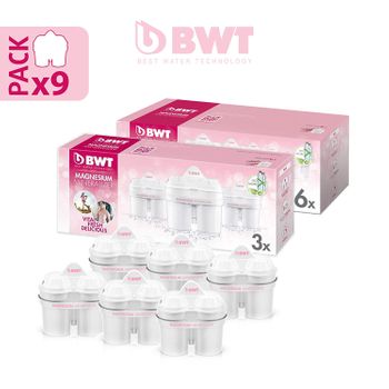 BWT - Pack de 2+1 Filtros para Jarra Filtradora de Agua con Magnesio para 3  meses duración