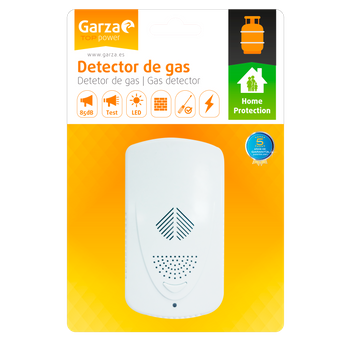 Garza 430059 Detector De Gas Con Alarma, Blanco