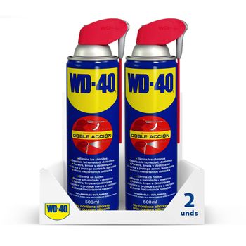 Wd-40 - Lubricante Wd40 Doble Accion 500ml - Pack 2 Unidades