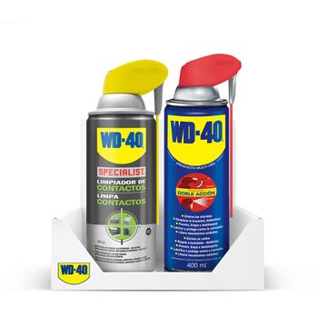 Wd-40 - Lote Limpiador Wd40 Doble Accion 400 Ml + Specialist Limpiador De Contactos 400ml - Pack 2 Unidades