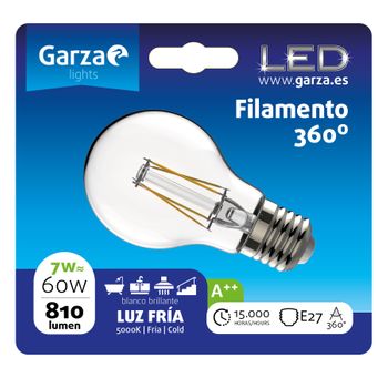 Bombilla Led Filamento Estándar 7w, E27, 810 Lumenes, Luz Fría