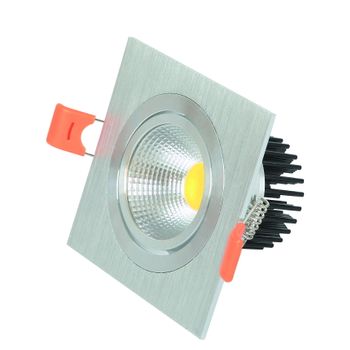 Plafón Led Empotrable Cuadrado Aluminio, 7w, 560 Lúmenes, 4000k