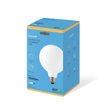 Bombilla Led Filamento Largo Opal Globo G125 7w 806 Lumenes Equivalente A 60w. E27. 360º. Luz Cálida