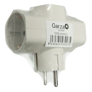 Adaptador Triple Retráctil Garza 9 (h) X 4,3 (p) Cm