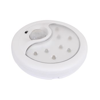 Garza Power - Detector De Movimiento Infrarrojos Con Luz Led Quitamiedos, Portátil, Íngulo De Detección 120º, Blanco