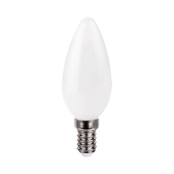 Garza ® - Bombillas Led De Filamento Opal Decorativa Vela, Luz Fria 5000k, Casquillo E14, 4w 470 Lúmenes