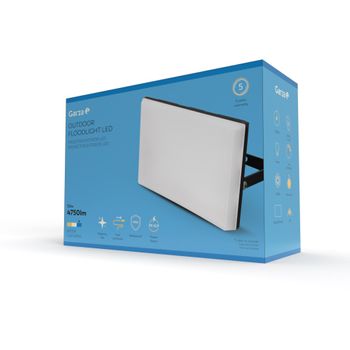 Garza - Proyector Led De Exterior 50w, Luz Fría 6000k, Ideal Para Patios, Jardínes, Piscinas