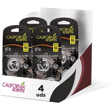 Pack De 4 - California Car Scents - Ambientador De Coche Con Fragancia. Olor Y Esencias A New Car. Aroma A Coche Nuevo (minidifusores. 2uds)