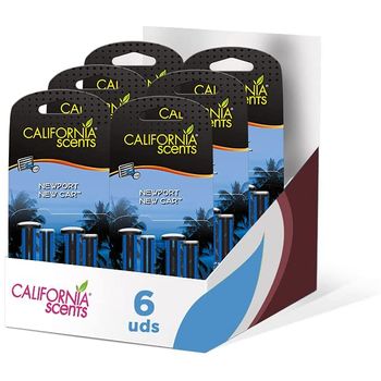 Pack De 4 - California Car Scents - Ambientador De Coche Con Fragancia. Olor Y Esencias A Monterey Vanilla. Aroma A Vainilla (minidifusores. 2uds)