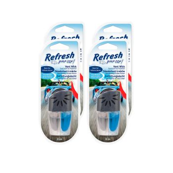 Refresh Your Car - Ambientador De Coche Olor Coche Nuevo / Brisa Fresca - Ambientador Aceite - Pack 4