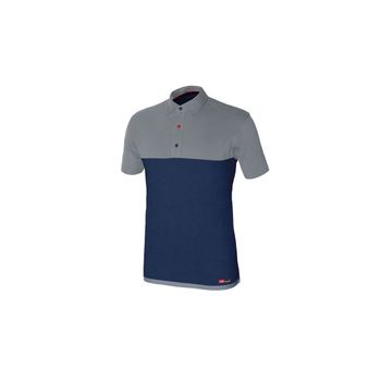 Polo Stretch Bicolor Azul-gris Marca Issaline