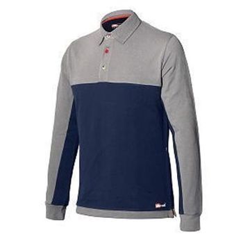 Polo Stretch Manga Larga 8776 Azul T-l