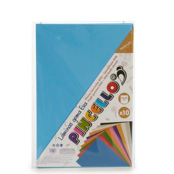 Papel Azul Goma Eva 10 (30 X 0,2 X 20 Cm) (10 Piezas)