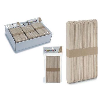 Juego De Manualidades Palos Madera Natural (50 Pcs)