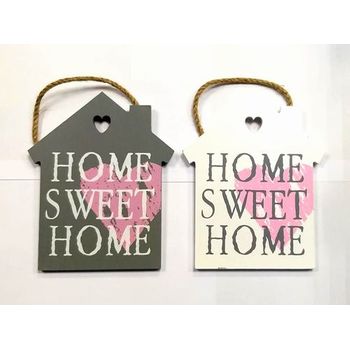 Cartel Colgante Decoración "home Sweet Home" 22 X 18 Cm