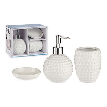 Set De Baño Golf Cerámica Blanco (3 Pcs)