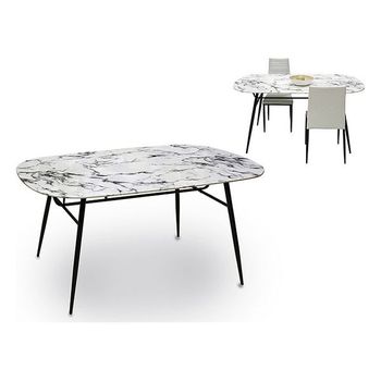 Mesa de Resina Oval/Rectangular Blanco 140x85x72cm O91