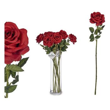 Flor Decorativa Rosa Roja Papel (65 Cm)