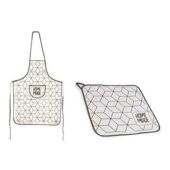 Set Delantal Paño De Cocina (2 Pcs)