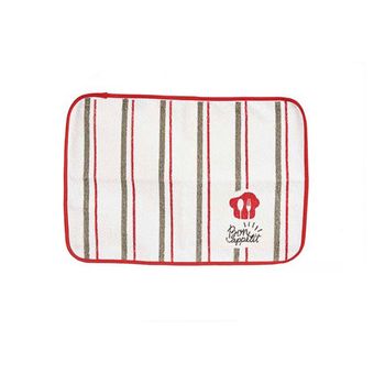 Mantel Individual Bon Apetit Rojo Blanco (33 X 0,3 X 48 Cm)