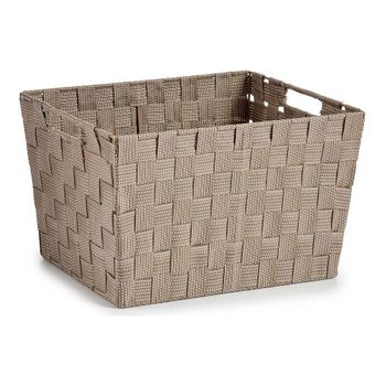 Cesta Tela Trenzada Beige (25 X 20 X 35 Cm)