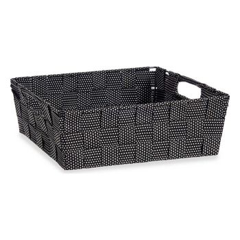 Cesta Trenzada Negro Tela (23 X 8 X 27 Cm)