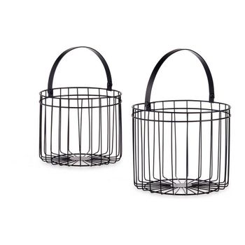 Cesta Cilíndrica Metal (2 Pcs)