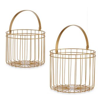 Cesta Cilíndrica Metal (2 Pcs)