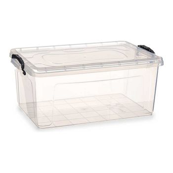 Caja De Almacenaje Con Tapa Transparente Plástico (32 X 20,5 X 50 Cm)