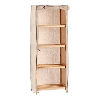 Estantería Beige Madera Tela (30 X 113 X 42 Cm)