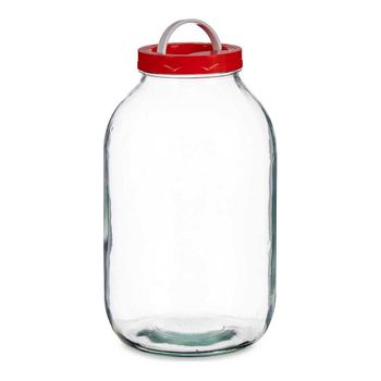 Bote De Cristal Rojo Transparente Polipropileno (5 L)