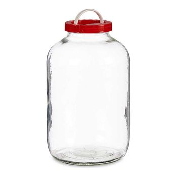 Bote De Cristal Rojo Transparente Plástico Polipropileno (8 L)