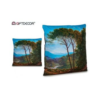 Cojín Decorativo De Terciopelo Árbol. Ideal Para Decorar El Sofá O La Cama. Medidas 45x45 Cm