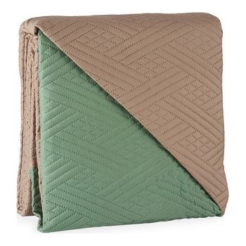 Colcha Reversible Natural Beige Verde (260 X 240 Cm)