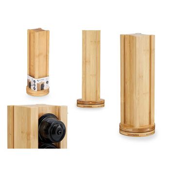 Portacapsulas Bambu Giratorio Capsulas Grandes