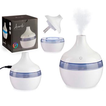 Humidificador Dam  Led 300 Ml. 11x11x11 Cm. Color: Blanco