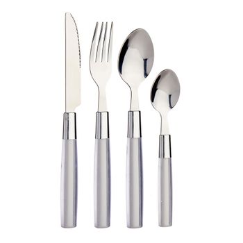 Set De Cubiertos Gris Acero Inoxidable Ps (16 Piezas)