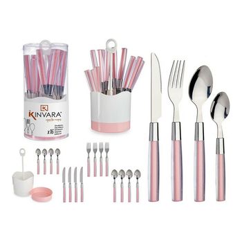 Set De Cubiertos Rosa Acero Inoxidable Ps (16 Piezas)