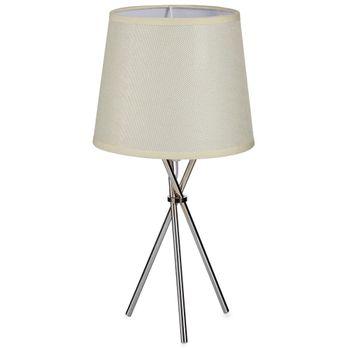 Lampara Sobremesa Metal Pantalla Beige 39x20 Cm