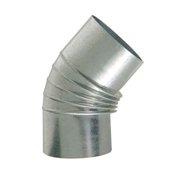 Codo 45º Rizado Estufa Galvanizado Diam. 120 Mm.