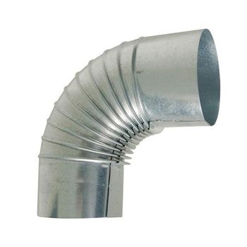 Codo 90º Rizado Estufa Galvanizado Diam. 120 Mm.