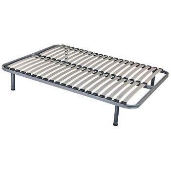 Somier 120x200 Cm Multiláminas Con Reguladores Lumbares Tubo Acerado 40x30  Mm Láminas De Haya Antideslizantes + 5 Patas Cilíndricas De 25 Cm. con  Ofertas en Carrefour