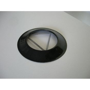 Embellecedor Plafon Vitrificado Negro Brillo 100mm - Exojo - Pv100