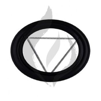 Embellecedor Plafon Vitrificado Negro Brillo 150mm - Exojo - Pv150,,