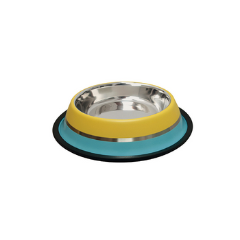 Copele Comedero Inox. Antid-5 Amarillo/azul